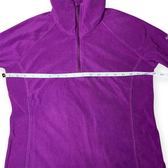 Columbia Purple Fleece Pullover Jacket Half Zip Long Sleeve Winter Size Medium - Picture 3 of 8